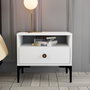 Hanah Home Lizbon 535 Mesilla de Noche Blanca